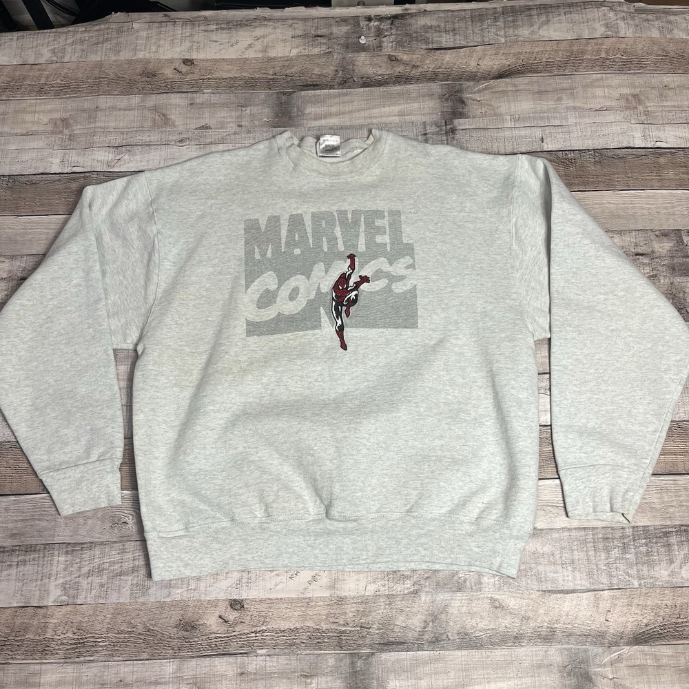 Spiderman Sweatshirt Adult XL Gray Vintage 90s 1993 Marvel Comic Promo